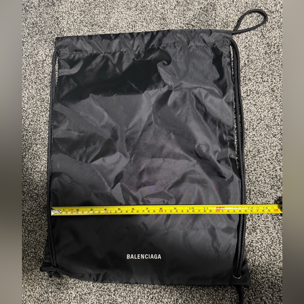 Balenciaga Drawstring Backpack Dustbag Black New
